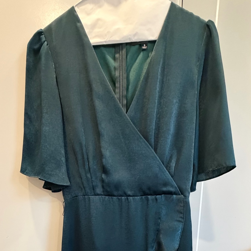 Lulu's Deep Teal Midi Dress